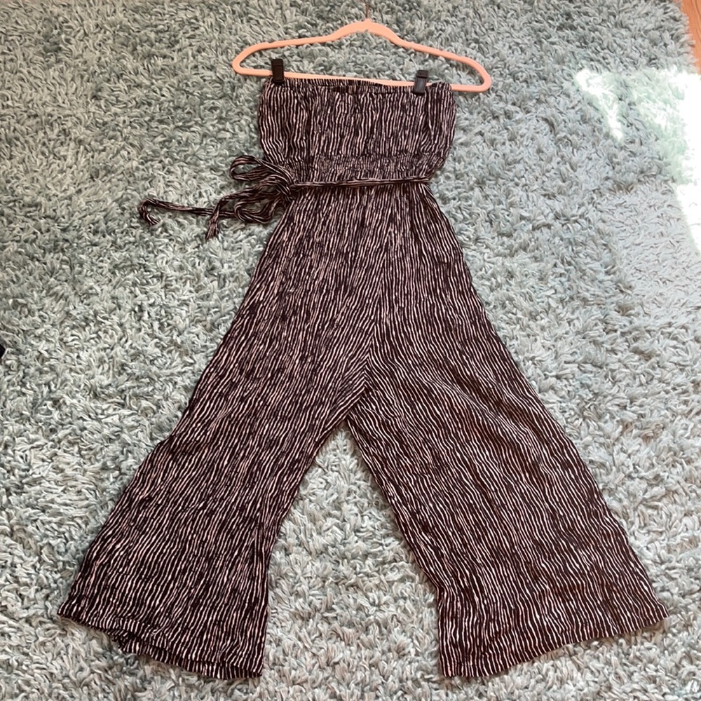 Black striped romper